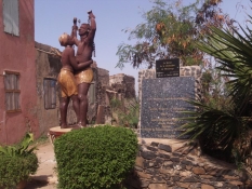 Memorial statue of the liberation of slavery, Il de Goree, Senegal.